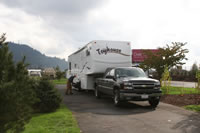 Getting ready to leave the RV park  (84kb)
